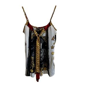 Express Cami Top Chain‎ Print Sleeveless Blouse Casual Party Medium